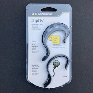 Scosche ClipITs Sport Ear Clips Light,l Compact Portable Secure Your Earbuds NWT